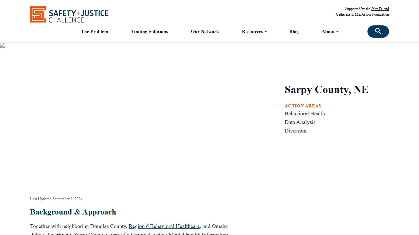 Sarpy County, NE - Safety and Justice Challenge